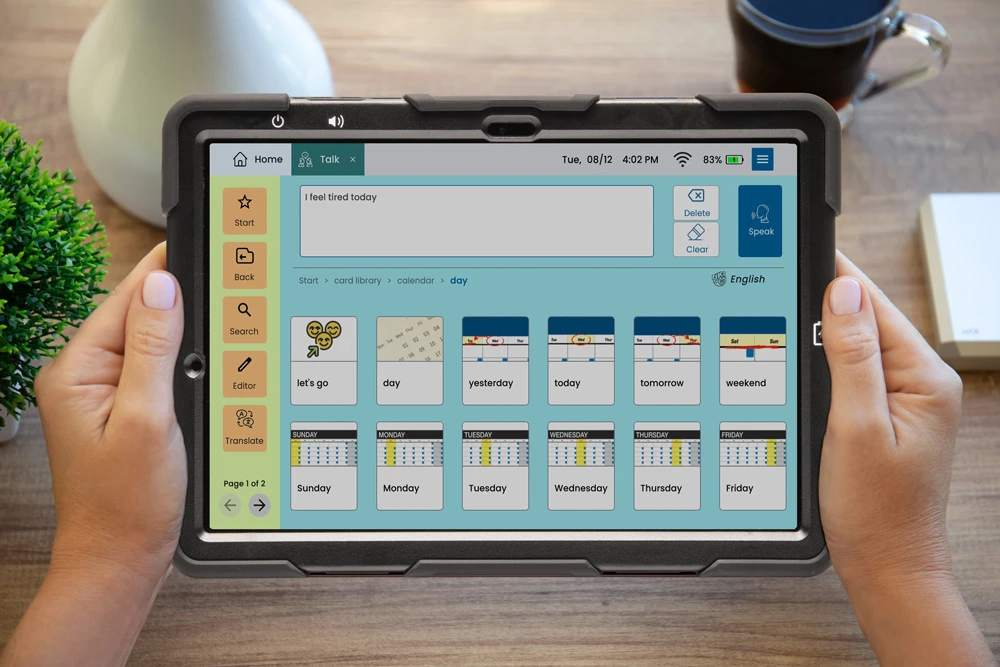 Lingraphica TouchTalk Messaging feature