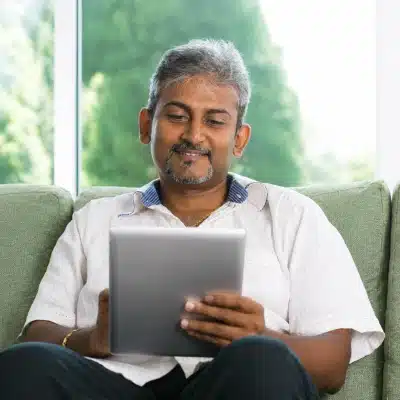 person-reading about-symptoms-of-aphasia